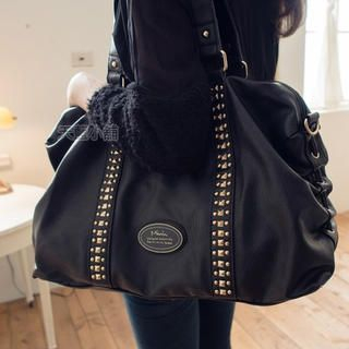 Stitched-Side Studded Tote