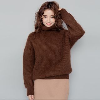 chuu Turtle-Neck Angora-Wool Blend Sweater