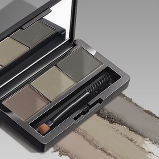 Novo - Mist Shaped Tri-Color Eyebrow Powder - 3 Colors 02# Smoke Gray - 4.8G