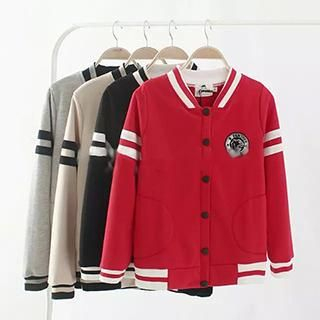 ninna nanna Striped Baseball Jacket