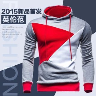 Bay Go Mall Color-Block Hooded Pullover