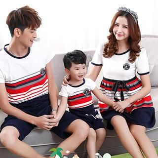 Azure Family Striped T-Shirt / Short-Sleeve Dress