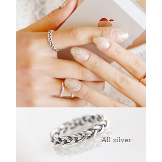 Miss21 Korea Braided Silver Ring