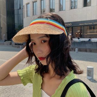 Rainbow | Straw | Hat