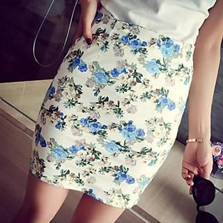 Rocho Floral Bodycon Skirt