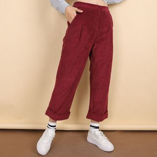 11.STREET Corduroy Capri Wide-leg Pants