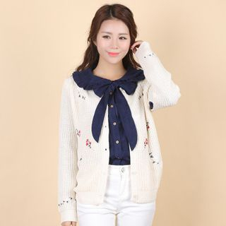 11.STREET Embroidered Cardigan