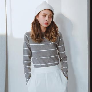 Porta Striped Long-Sleeve Knitted T-Shirt
