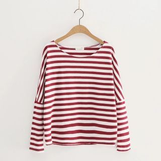 Piko Stripe Panel Long-Sleeve T-shirt