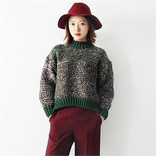 Beccgirl Wool Blend M lange-Knit Sweater