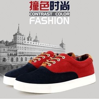 surom Genuine-Leather Panel Sneakers