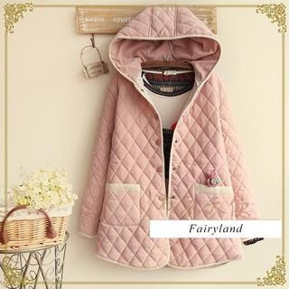 Fairyland Hooded Snap-Button Quilted Jacket