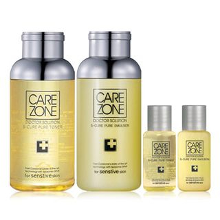 CAREZONE Doctor Solution S-Cure Pure Set: Toner 170ml + Emulsion 170ml + Toner 60ml + Emulsion 60ml 4pcs