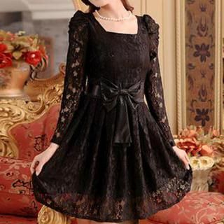 Only Eve Long-Sleeve Lace Dress