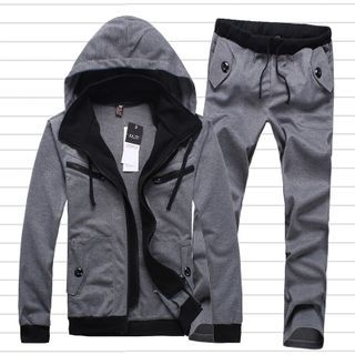 Bay Go Mall Set: Hoodie Zip Jacket + Sweatpants