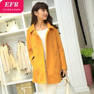 Eferu Double-Breasted Woolen Coat
