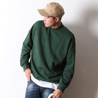 MODSLOOK Mock-Neck Colored Sweatshirt