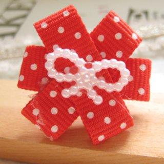 Fit-to-Kill Hand made Pretty ribbon with red spot cotton ring