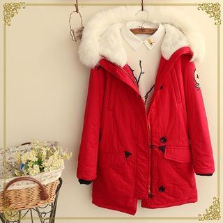 Fairyland Faux Fur Trim Hooded Parka