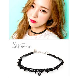 soo n soo Rhinestone Lace Choker