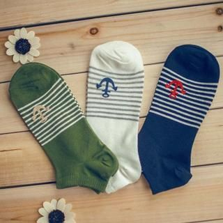 Socka Anchor-Print Striped Socks