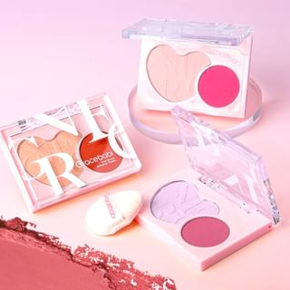 Gracebabi - 2 In 1 Heart Cheek Blusher - 3 Colors #01 Red Guava - 6G