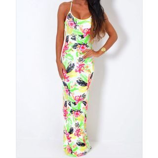 Sexy Romantie Printed Strappy Party Dress