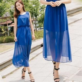 ANNINA Sleeveless Chiffon Long Dress