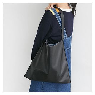 FROMBEGINNING Faux-Leather Shopper Bag with Pouch