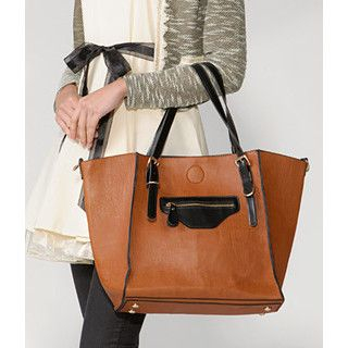 yeswalker Snap Closure Tote Camel - One size