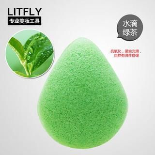 Litfly Natural Konjac Sponge (Tear Drop) (Green Tea) 1 pc