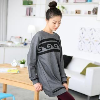 59 Seconds Pattern Long Pullover