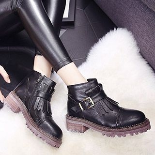 Ammie Fringe Ankle Boots