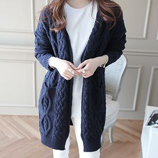 Hazie Cable Knit Long Cardigan