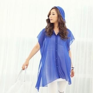Hooded Chiffon shirt