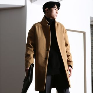 MODSLOOK Wool Blend Single-Button Coat