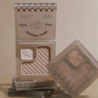 biya - Checkered Embossed Two-Color Contouring Palette - 3 Types 101# Cold Brown (1.7g & 5.5g)