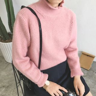 Dute Turtleneck Frilled Sweater