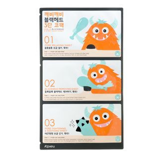 A'PIEU - Goblin Blackhead 3-Step Nose Pack 1 set 3pcs