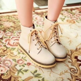 Shoes Galore Lace-Up Short Boots