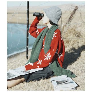 Kirito Embroidered Snowflake Sweater