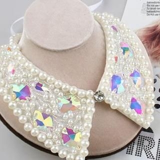Ticoo Faux Pearl Crystal Decorative Collar