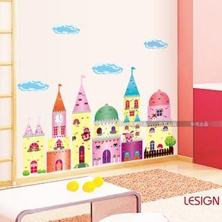 LESIGN Cartoon Castle Pattern Wall Sticker