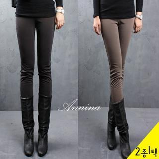 ANNINA Fleece-Lined Skinny Pants (2 Designs)