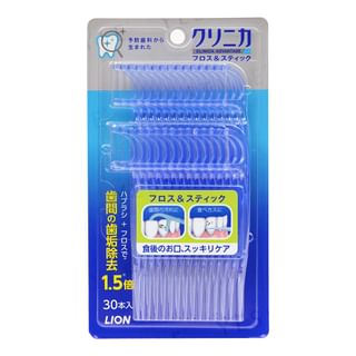 LION - Clinica Advantage Disposable Plastic Stemmed Dental Floss & Stick 30 pcs