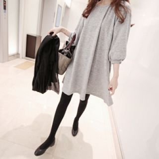 DAILY LOOK Balloon-Sleeve Side-Pocket A-Line Dress