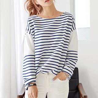 DEEPNY Striped Long-Sleeved T-Shirt