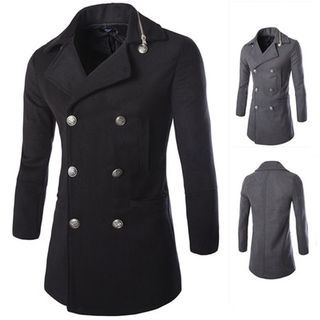 Bay Go Mall Double-Breasted Coat