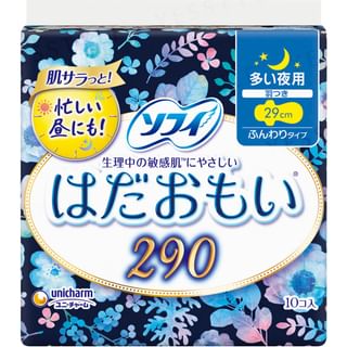 Unicharm - Sofy Hadaomoi Night Wing Feminine Pads 29cm 10 pcs