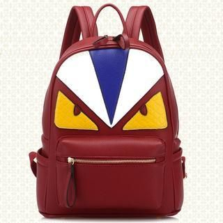 BeiBaoBao Faux-Leather Patterned Backpack